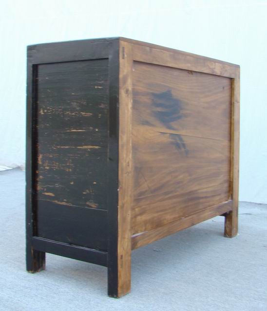 描彩三抽二门柜|cabinet