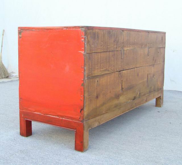 描彩三门柜|Color-painted twin cabinet