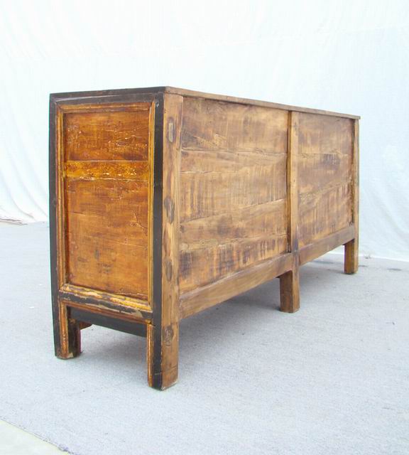 四门描彩柜|Color-painted low cabinet