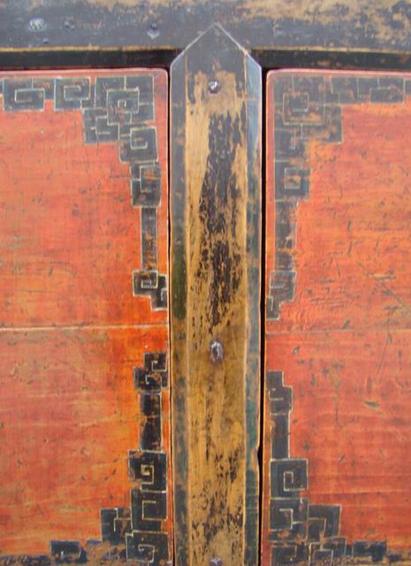 四门描彩柜|Color-painted low cabinet