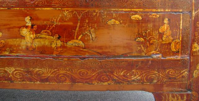 描金二门柜|Red &gilt small cabinet
