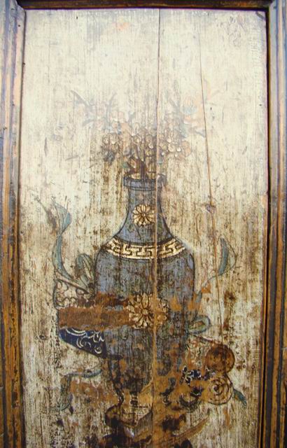 描彩四门连体柜|painted cabinet