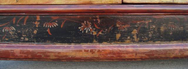 四门描彩柜|Color-painted low cabinet
