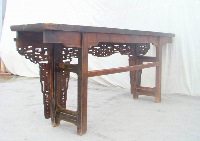 雕花平头案|Flat-top narrow table