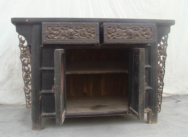 二抽二门雕花柜|Small cabinet