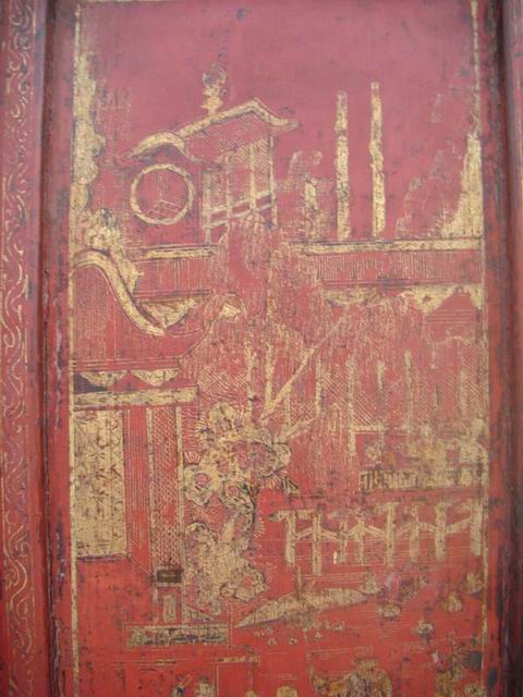 红描金大柜|Red & gilt big cabinet