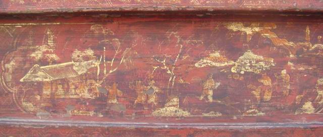 红描金大柜|Red & gilt big cabinet