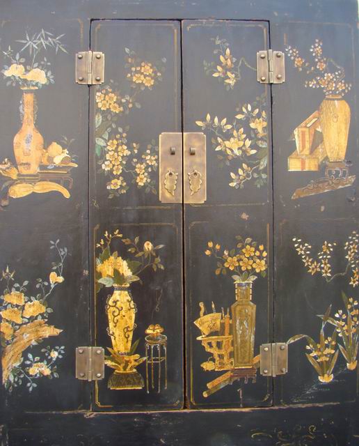 黑描彩大柜工厂|Multicolored big cabinet