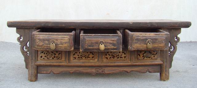三抽炕桌|Table with 3 drawers