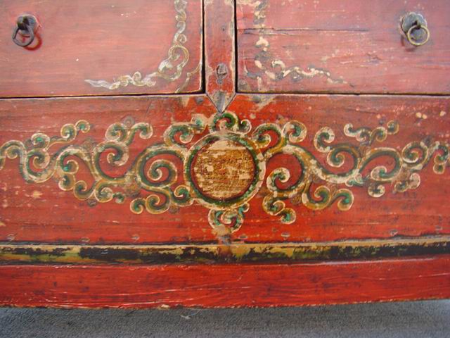 描彩二抽柜|lower cabinet