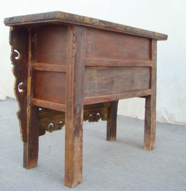 雕花三抽桌|店Table with 3 drawers