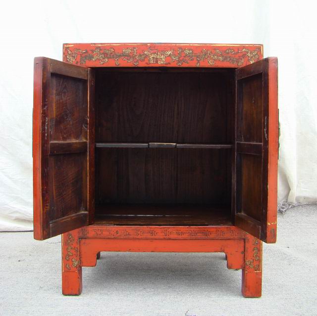 红描金小柜工厂|gold gilt cabinet