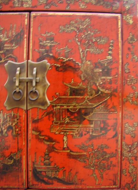红描金小柜工厂|gold gilt cabinet