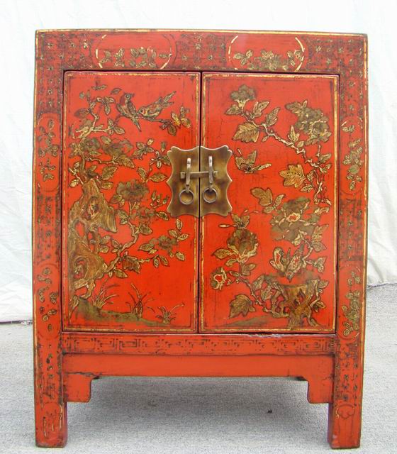 红描金小柜|gold gilt cabinet