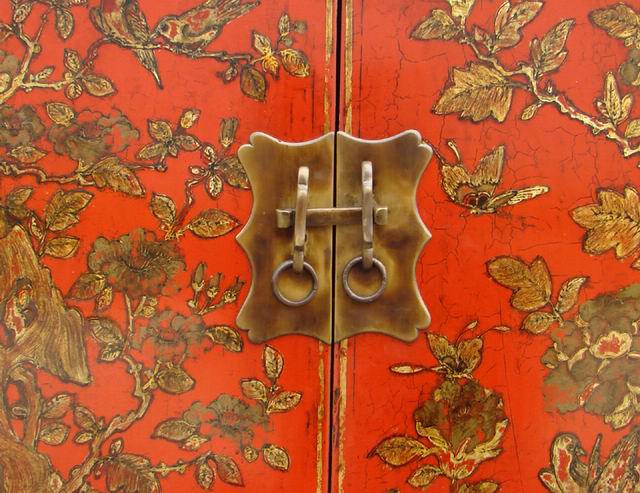 红描金小柜|gold gilt cabinet