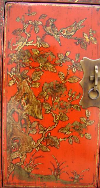 红描金小柜|gold gilt cabinet