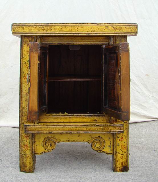 黄描彩小柜|painted small cabinet