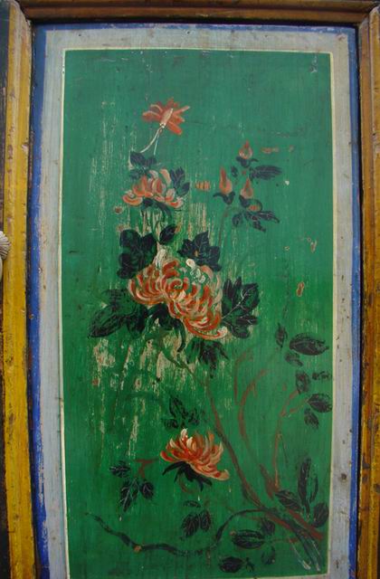 描彩四门连柜|Color-painted low cabinet