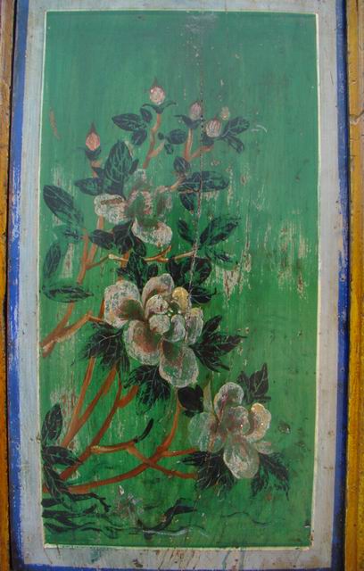 描彩四门连柜|Color-painted low cabinet