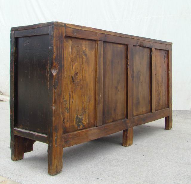描彩四门连柜|Color-painted low cabinet