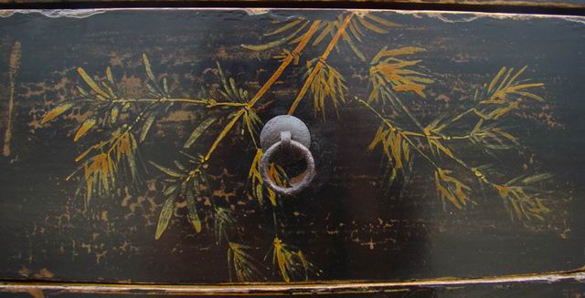 四抽六门描彩柜|Color-painted low cabinet