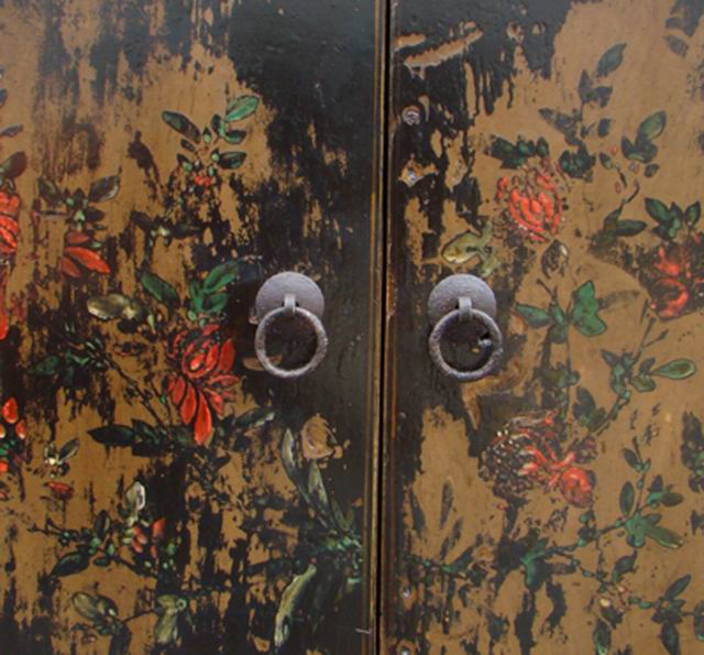 四抽六门描彩柜|Color-painted low cabinet