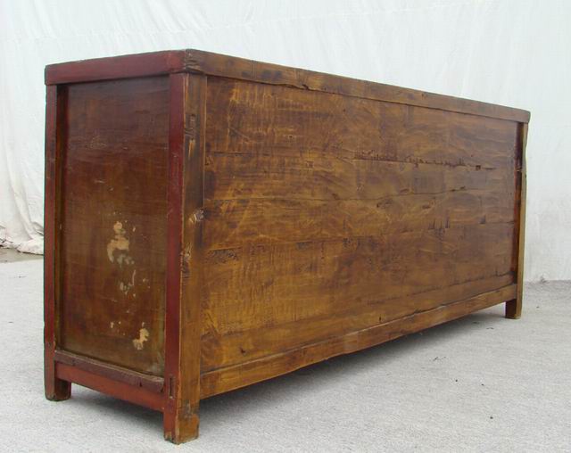 四抽六门描彩柜|Color-painted low cabinet