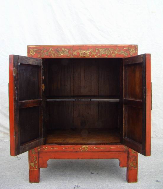 红描金小柜|gold gilt small cabinet