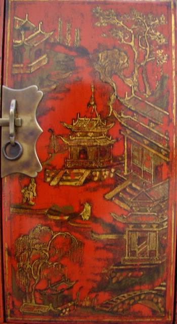 红描金小柜|gold gilt small cabinet