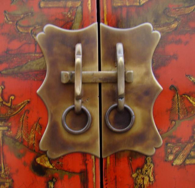 红描金小柜|gold gilt small cabinet