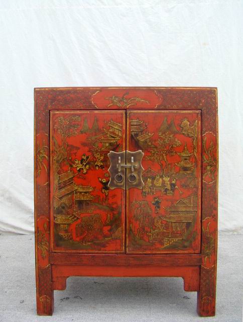 红描金小柜|gold gilt small cabinet
