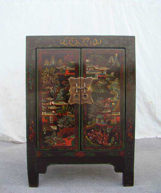 二门五彩柜|Color-painted twin cabinet