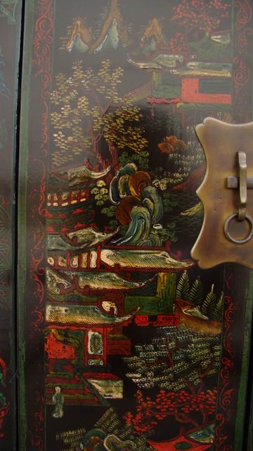 二门五彩柜|Color-painted twin cabinet