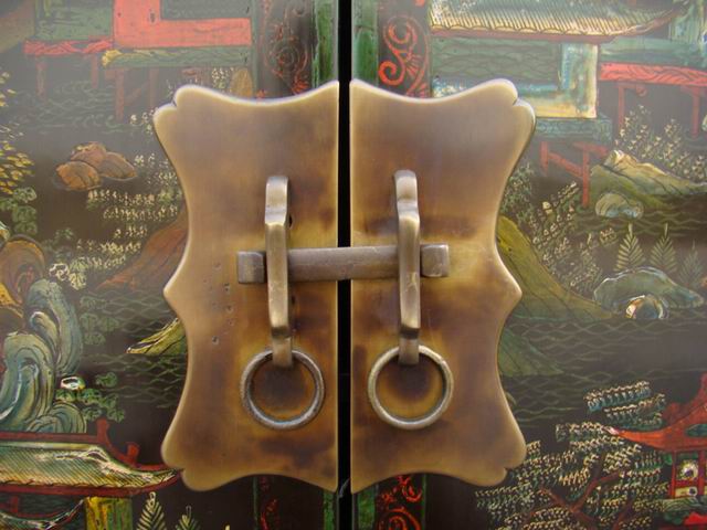 二门五彩柜|Color-painted twin cabinet
