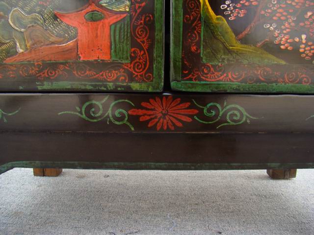 二门五彩柜|Color-painted twin cabinet