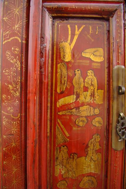 红描金小柜|cabinet