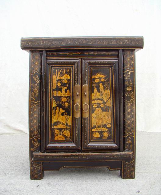 黑描金小柜|cabinet